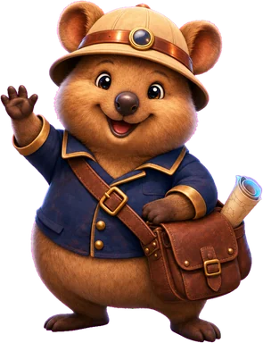 Quinn, the MapMyMath explorer mascot